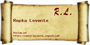 Repka Levente névjegykártya